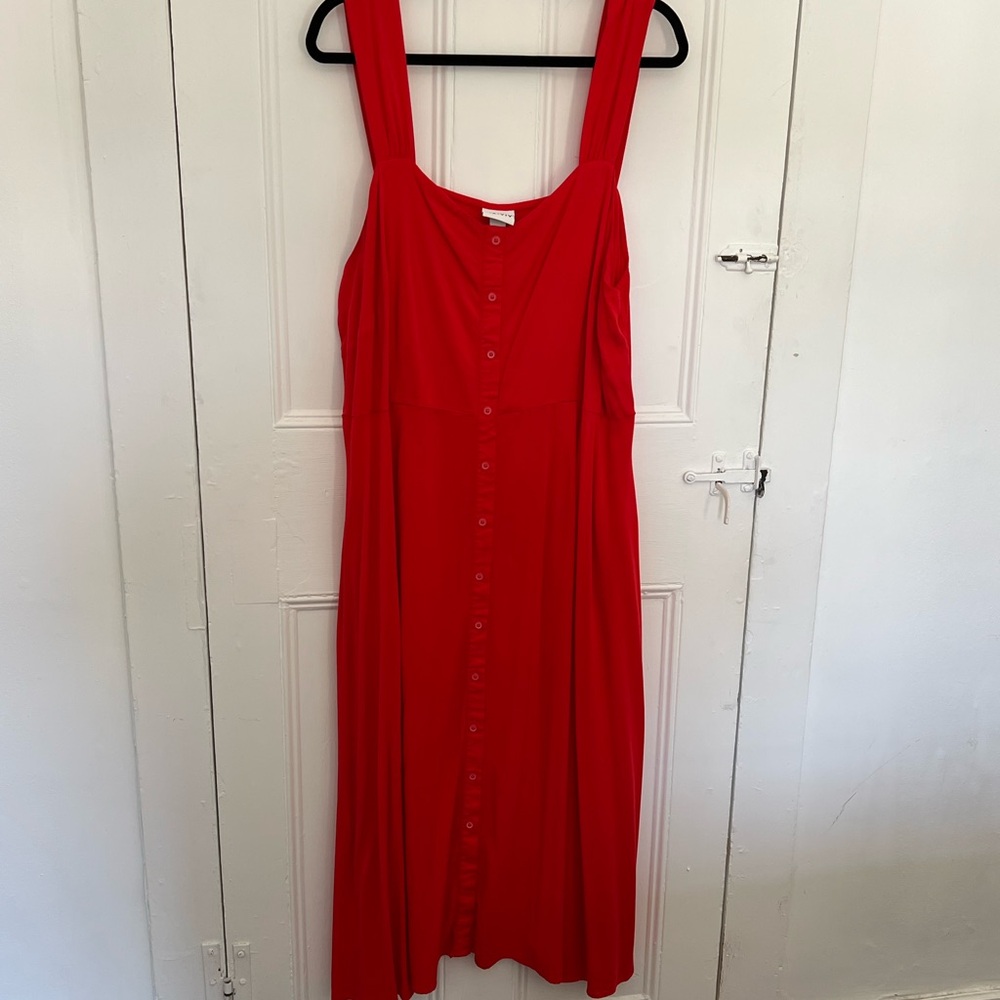 Ava & Viv Red Button-Down Dress